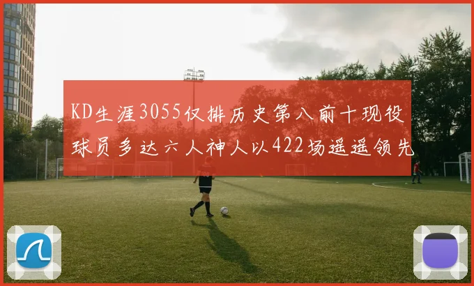 KD生涯3055仅排历史第八前十现役球员多达六人神人以422场遥遥领先